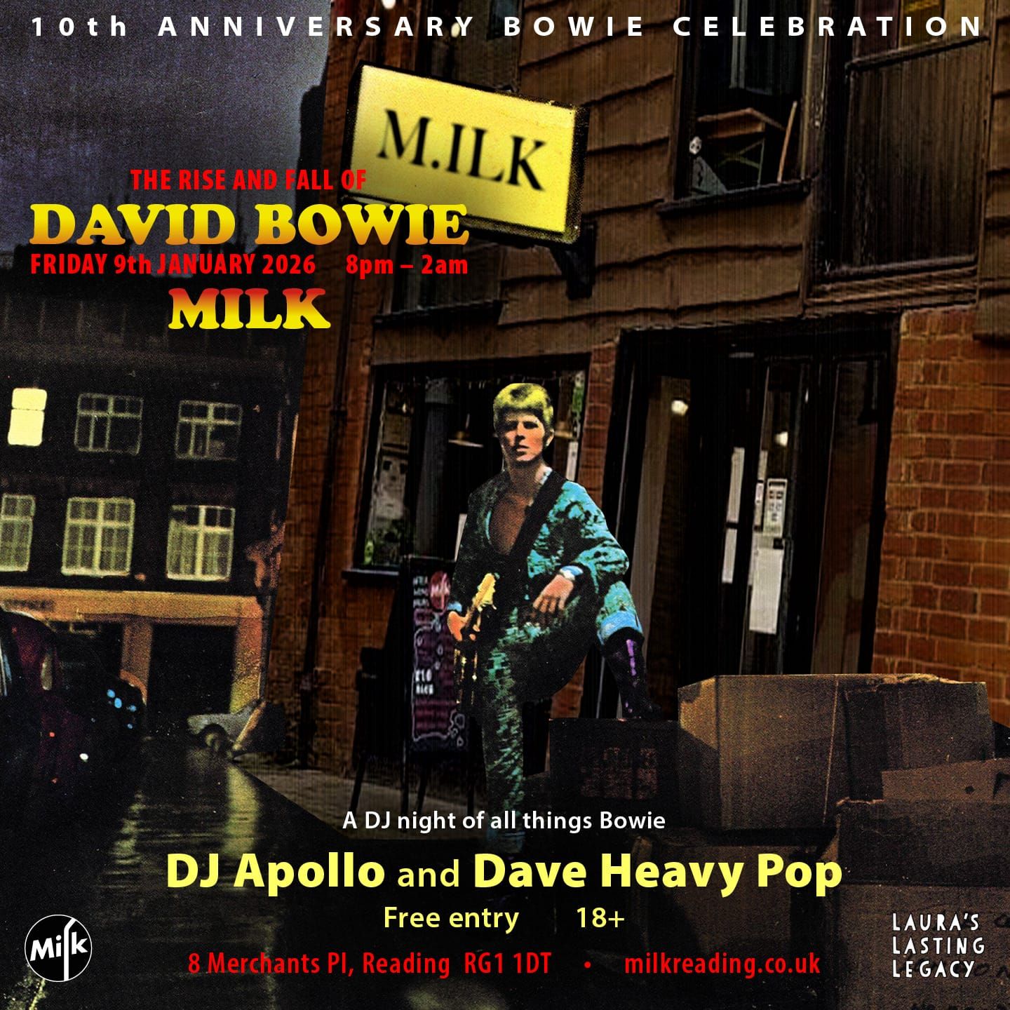 The Rise and Fall of David Bowie (10th Anniversary) at Milk Bar